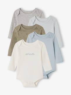-Set van 5 body's met lange mouwen Dinosaurus