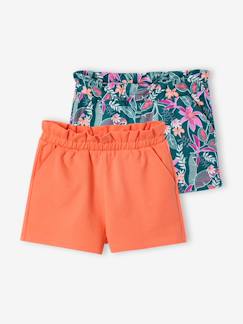 -Lot de 2 shorts fille molleton léger