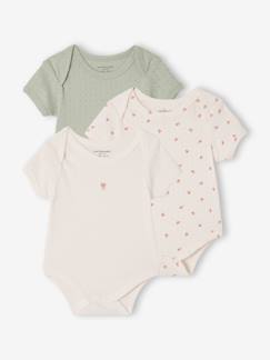 -Lot 3 bodies manches courtes en pointelle