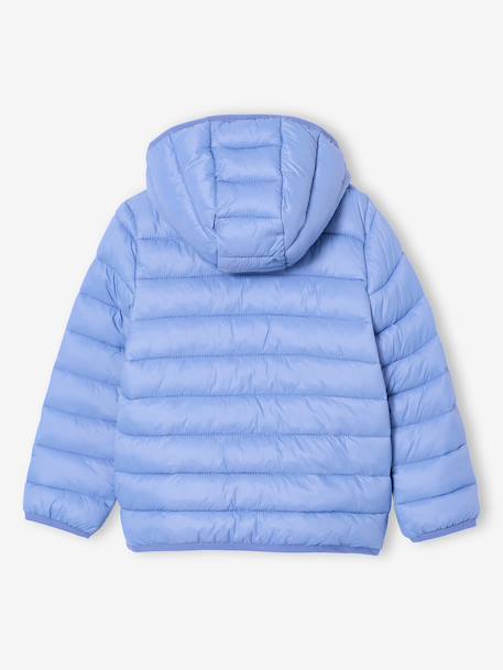 Lichte donsjas met capuchon jongen bordeauxrood+grijsblauw+hazelnoot+marineblauw+middenblauw+olijf+pecannoot+rood+smaragdgroen+zwart - vertbaudet enfant 