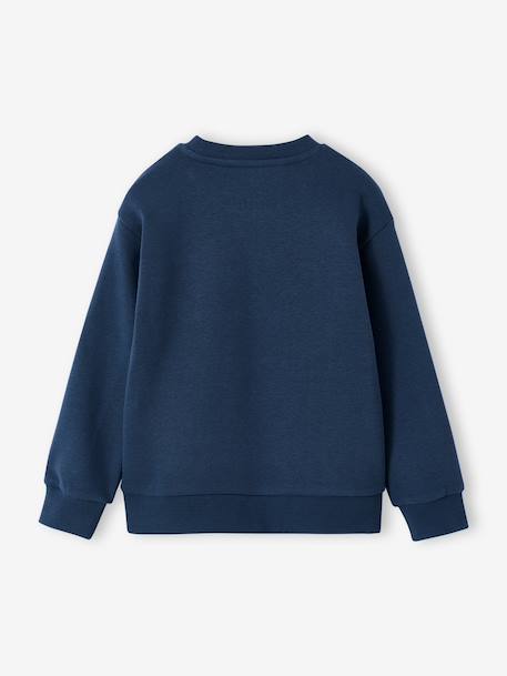 Sweater jongen met ronde hals en lange mouwen nachtblauw+olijf - vertbaudet enfant 