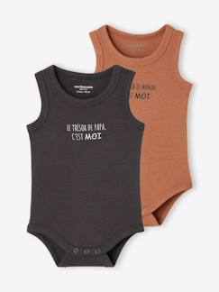 -Lot de 2 bodies garçon coton biologique