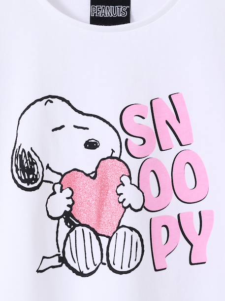 T-shirt manches courtes fille Snoopy blanc - vertbaudet enfant 