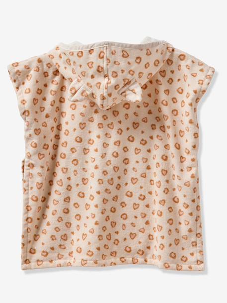Poncho de bain bébé Animaux, avec coton recyclé blanc imprimé+rayé bleu - vertbaudet enfant 