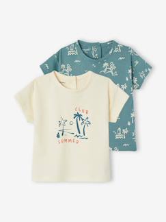 -Lot 2 t-shirts manches courtes bébé