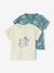 Set van 2 t-shirts met korte mouwen baby ecru - vertbaudet enfant 