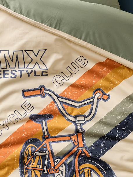 Bedset dekbedovertrek en kussensloop kind BMX zandbeige - vertbaudet enfant 