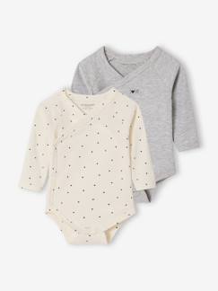 -Lot de 2 bodies bébé manches longues