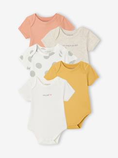 -Lot 5 bodies bébé manches courte