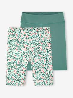 -Set van 2 sportieve fietsshorts voor meisjes