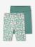 Set van 2 sportieve fietsshorts voor meisjes groen+rozen - vertbaudet enfant 