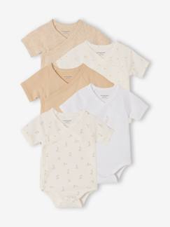 -Set van 5 body's baby korte mouwen konijn