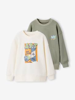 -Lot 2 sweats manches longues graffiti