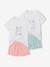 Lot de 2 pyjashort fille écru - vertbaudet enfant 