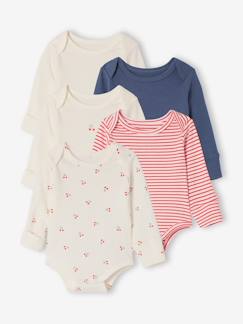 -Lot bodies manches longues cerise