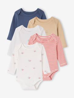 -Lot 5 bodies manches longues baleine
