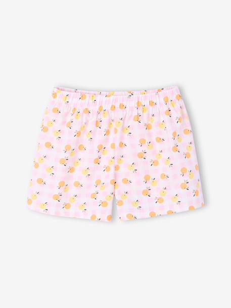 Lot de 2 pyjashorts fille en coton jaune pâle - vertbaudet enfant 