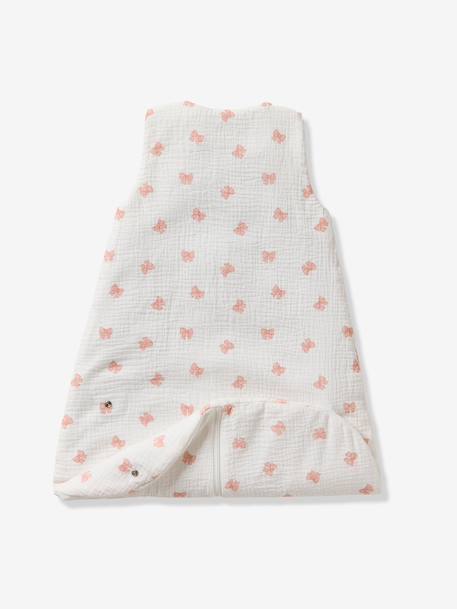 Gigoteuse été ouverture centrale personnalisable gaze de coton NOEUDS blanc imprimé - vertbaudet enfant 