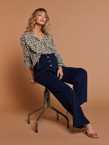 Chemise grossesse à motif léopard écru - vertbaudet enfant 
