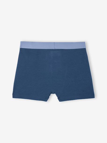 Set boxershorts voor jongens met graafmachine oceaanblauw - vertbaudet enfant 