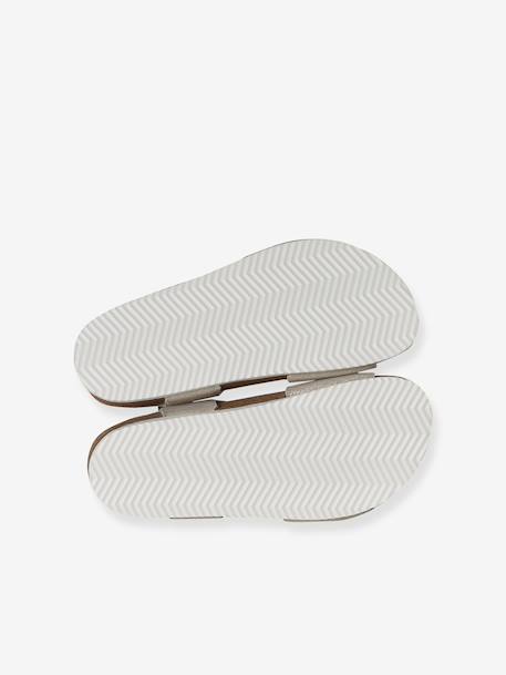 Sandales enfant cuir à doubles boucles or+rose pâle - vertbaudet enfant 