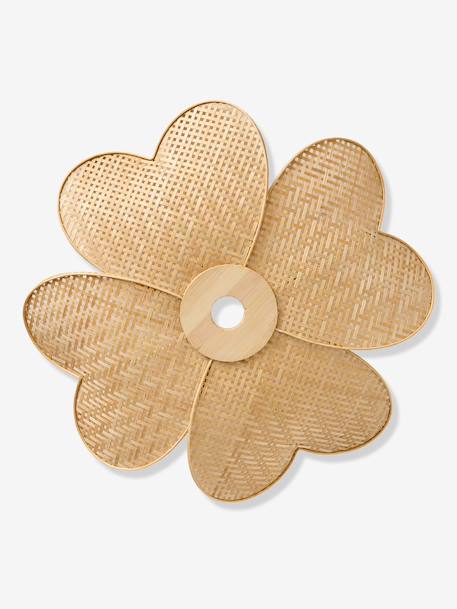 Lampenkap voor hanglamp met bloem van gevlochten bamboe beige - vertbaudet enfant 