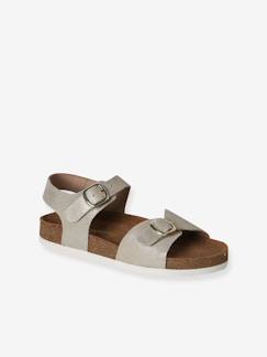 -Leren sandalen voor kinderen met dubbele gespen