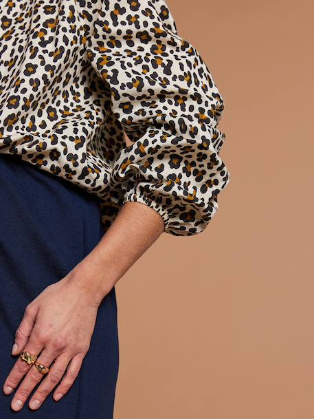 Chemise grossesse à motif léopard écru - vertbaudet enfant 