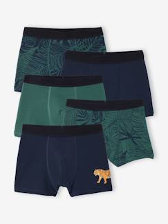 Garçon-Sous-vêtement-Lot 5 boxers enfant garçon jungle
