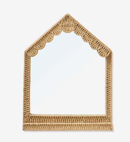 Miroir maison en corde de papier beige - vertbaudet enfant 