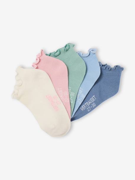 Lot 5 paires socquettes fille bleu ciel - vertbaudet enfant 