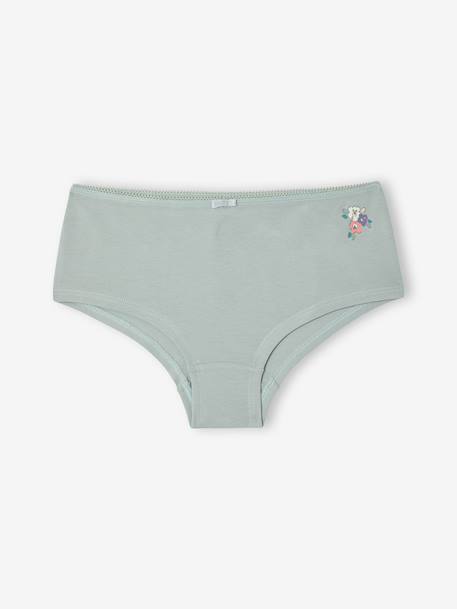 Lot de 5 shorties fille vert sauge - vertbaudet enfant 