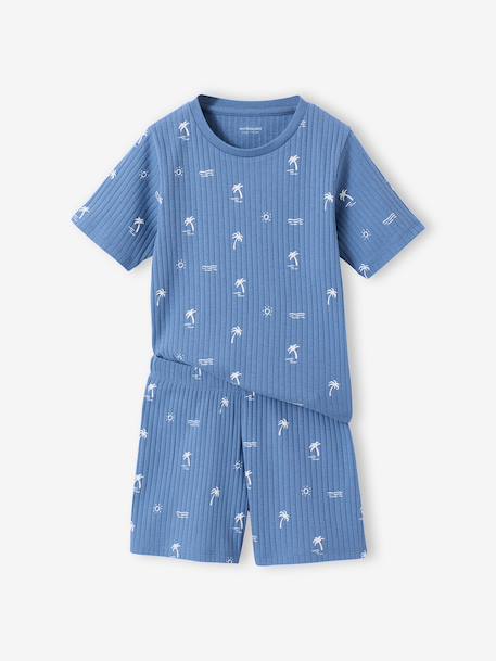 Set van 2 pyjama short voor jongens jeansblauw - vertbaudet enfant 