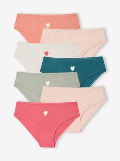 -Lot 7 culottes fille cœur coton bio 