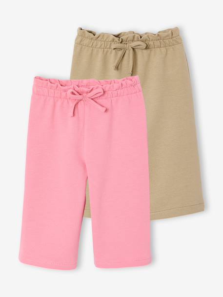 Bébé-Lot de 2 pantalons larges bébé fille