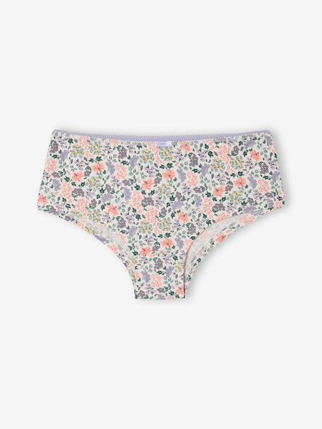 Lot de 5 shorties fille vert sauge - vertbaudet enfant 