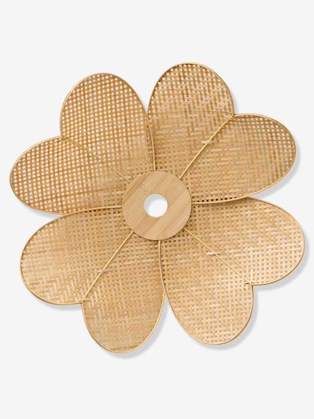 Abat-jour pour suspension fleur en bambou tressé beige - vertbaudet enfant 