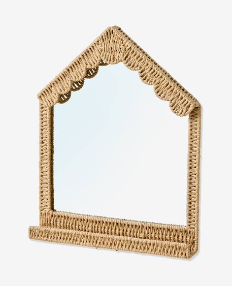 Miroir maison en corde de papier beige - vertbaudet enfant 