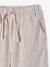 Pantalon large fille fluide rayé beige - vertbaudet enfant 