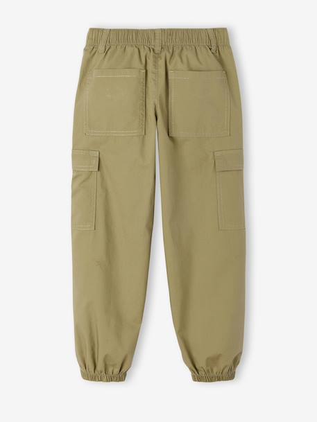 Pantalon cargo léger beige+olive - vertbaudet enfant 