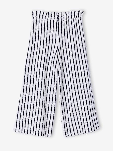 Legging large rayé en maille rayé bleu+rayé rouge - vertbaudet enfant 