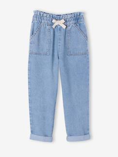 -Paper bag jeans broek