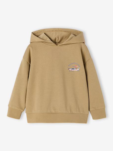 Sweater met capuchon jongen katoen komijn - vertbaudet enfant 