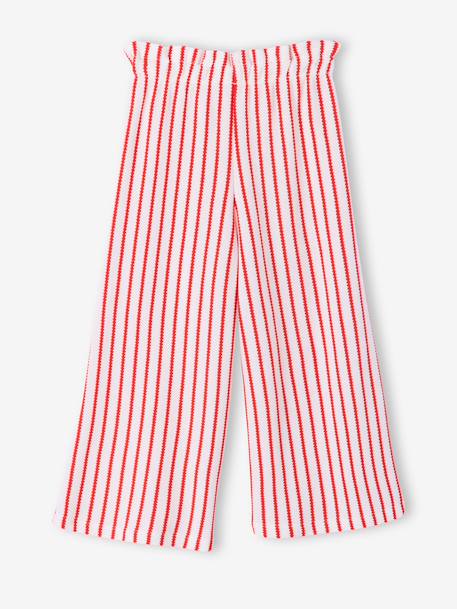 Legging large rayé en maille rayé bleu+rayé rouge - vertbaudet enfant 