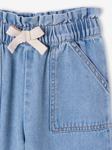 Paper bag jeans broek lichtblauw - vertbaudet enfant 