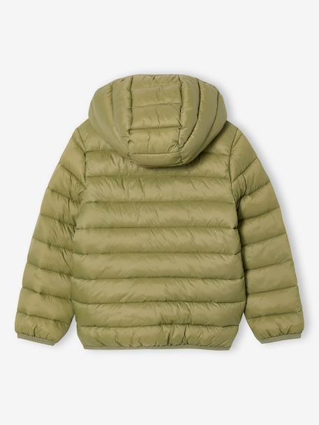 Lichte donsjas met capuchon jongen bordeauxrood+grijsblauw+hazelnoot+marineblauw+middenblauw+olijf+pecannoot+rood+smaragdgroen+zwart - vertbaudet enfant 