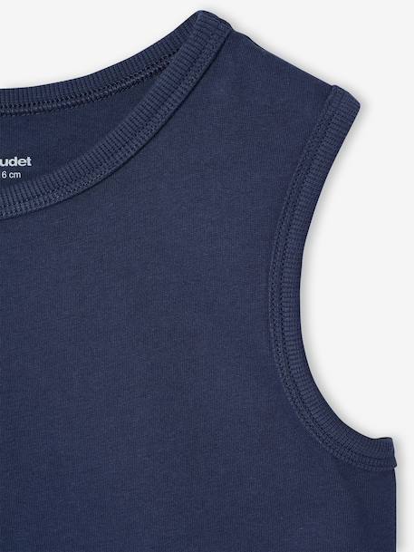 Lot de 2 débardeurs garçon lot blanc+lot bleu - vertbaudet enfant 