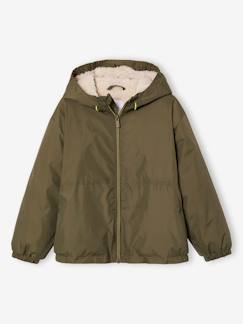 -Coupe-vent garçon doublé sherpa à capuche