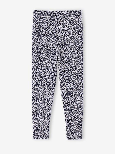 Lot de 2 leggings fille Basics bois de rose+gris foncé+indigo+kaki+vert sauge - vertbaudet enfant 