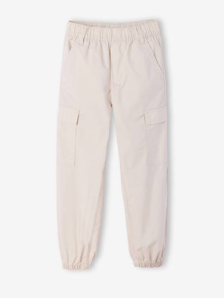 Lichte cargobroek beige+olijf - vertbaudet enfant 